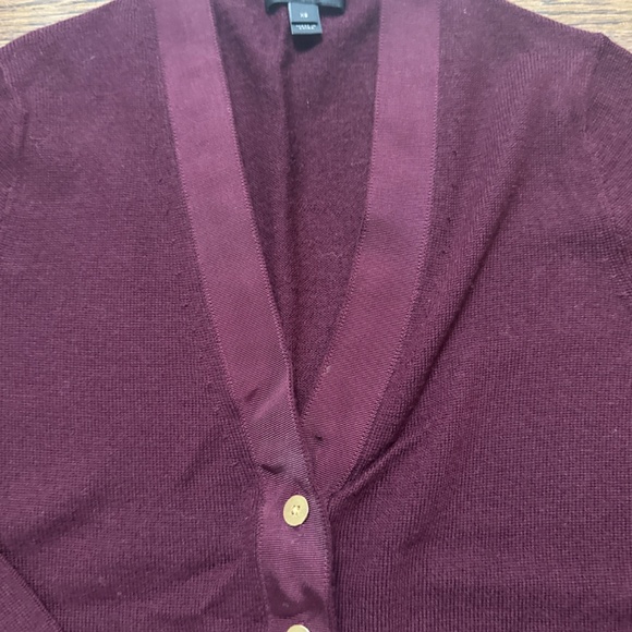 Womens JCrew Cardigan with Grosgrain Detail - Picture 2 of 2